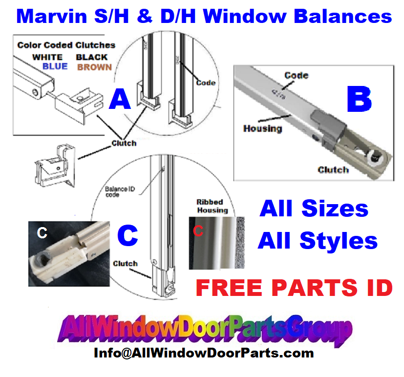 Window Balance Pairs Marvin D/H Window Sash Balances 26" to 32
